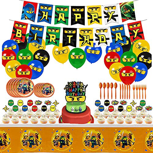 Cake Toppers Tablecloths Banners,Balloons,Hanging Swirls Mickey Mouse Birthday Decorations,Serve 20 Guests 198pcs Mickey Mouse Party Supplies Including Spoons Plates Napkins Banner Knife Fork 